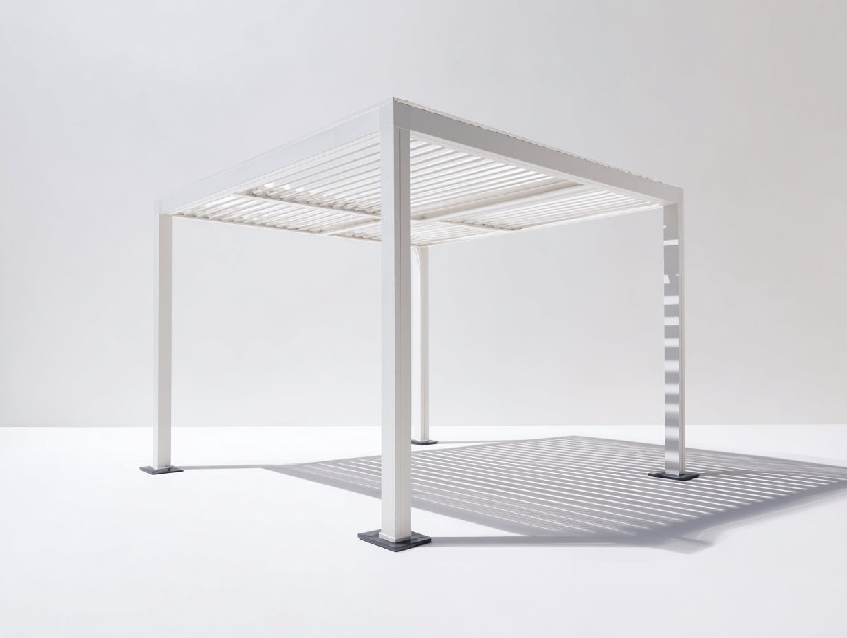 Tonnelle de jardin - Aluminium - 320 x 300 x 250 cm - Blanc - Style moderne minimaliste