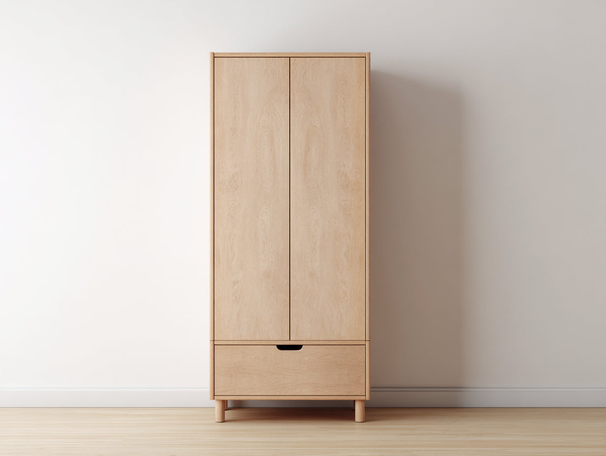 Armoire - Bois - 76 x 48 x 187 cm - Bois clair - Style scandinave