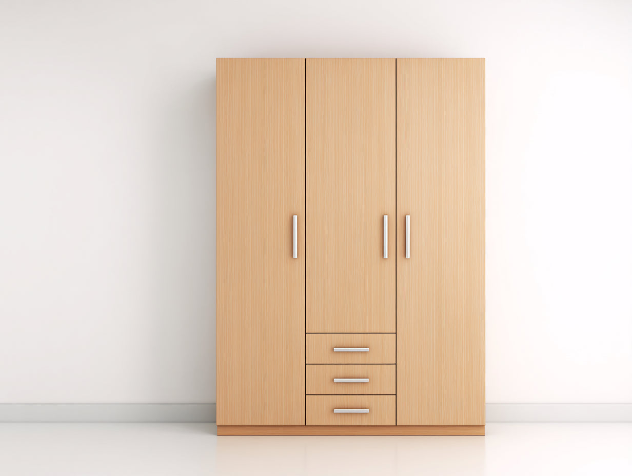 Armoire - Bois - 160 x 55 x 200 cm - Bois clair - Style moderne