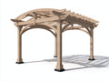 Tonnelle de jardin - Bois - 320 x 300 x 260 cm - Bois naturel clair - Style traditionnel