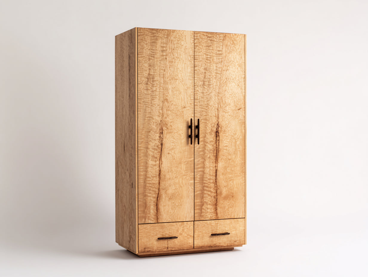 Armoire - Bois - 94 x 53 x 193 cm - Bois miel - Style artisanal