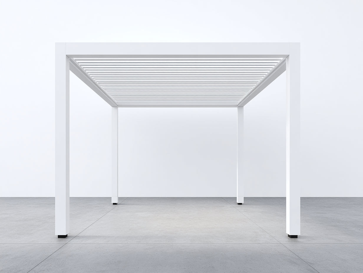 Tonnelle de jardin - Aluminium - 300 x 300 x 250 cm - Blanc - Style moderne minimaliste